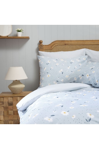 Sarah Anderson Daisy Mint %100 Pamuk Çift Kişilik Nevresim Yastı Mint