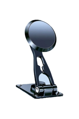 Torpido Üstü Metal Ayarlı Mıknatıslı Telefon Tutacağı 360 Derece Dönebilen Siyah / Syte194