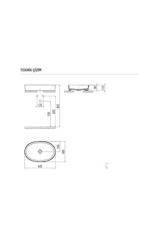 Creavit Lp160 Loop Oval Çanak Lavabo 40 x 60 CM