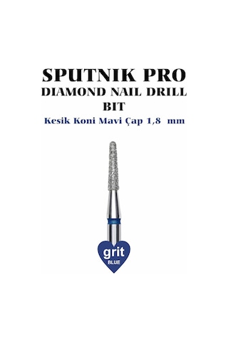 Elmas Kesik Koni Freze Mavi Çap 1,8mm
