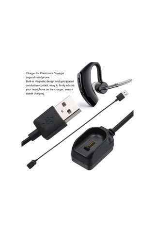 Dofolink Plantronics Voyager Legend İçin Manyetik Şarj Aleti, 25cm Kablolu, Siyah, Hızlı Ve Sabit Şarj, Taşınabilir Abs Malzeme