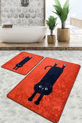 Comfort Banyo Halısı Djt 2 Li Set Turuncu Comfort Banyo Halısı Djt 2 Li Set Turuncu