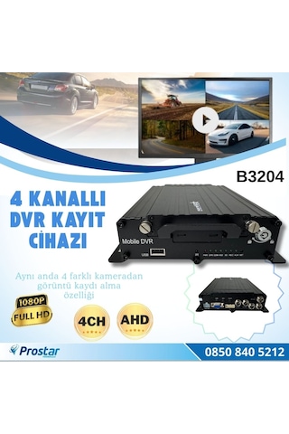 4 Kanal Ahd 1080p Harddisk Ve Sd Kart Destekli Profesyonel Mobil Dvr Kayıt Cihazı