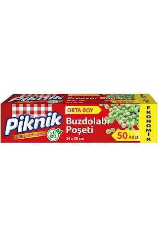 Piknik Buzdolabı Poşeti Ort Eko, 50&apos Li