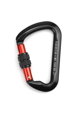 Besthome1 30kn Otomatik Kilitli D-shape Karabina, Dayanıklı Alüminyum Kamp, Tırmanış, Asılı Yataklar İçin