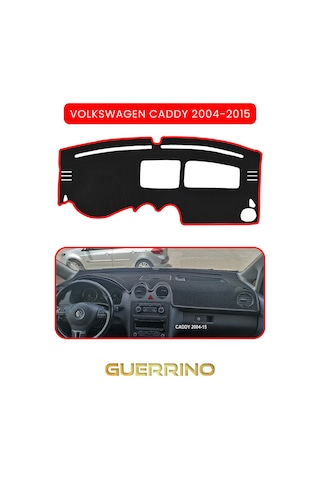 Volkswagen Caddy 2004-2015 Torpido Koruma Halısı Kırmızı Kenar