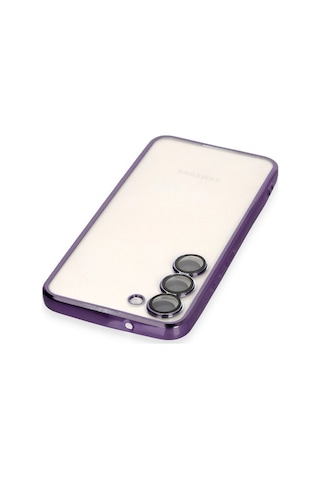Uryport Samsung Galaxy Uyumlu S24 Plus Kılıf Razer Lensli Silikon - Mor