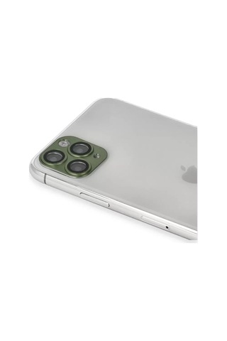 Newface Apple Uyumlu iPhone 11 Pro Max Pers Alüminyum Kamera Lens - Yeşil