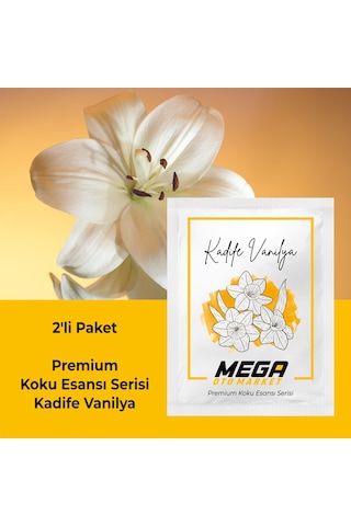 2'li Paket Araba Havalandırma Klima Koku Klipsi Yedek Kartuş Pedi 5 Ad. Premium Kadife Vanilya