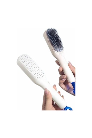 Silikon Yumuşak Sıkı Dişli Sihirli Geri Çekilebilir Tarak Kendini Temizleyen Saç Fırçası