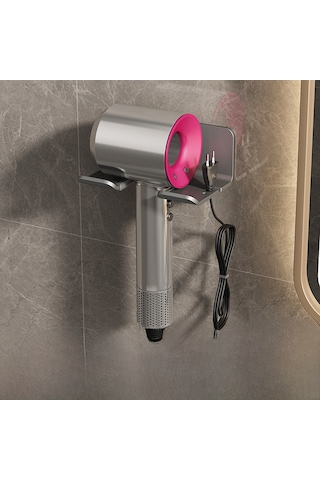 Mufunye Banyo Elektrikli Saç Kurutma Makinesi Tutucusu - Delme Yok Gömlek Alüminyum Duvar Takımı - Fonksiyonel Ve Dayanıklı 120 Mm Siyah Gri Diğer