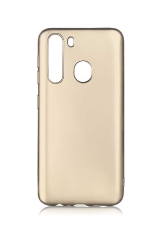 Samsung Uyumlu Galaxy A21 Kılıf Zore Premier Silikon Kapak Gold