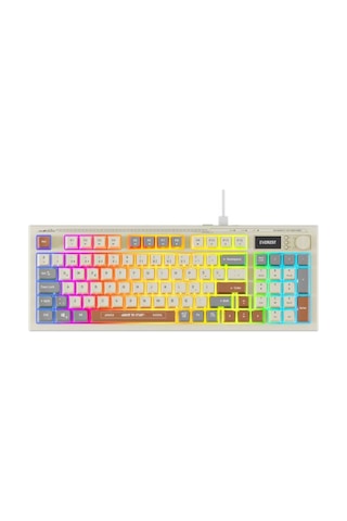 Everest Kb-79 Sılent Pro Gri-gri Mavi-kahve Sessiz Rgb Q Membrane Oyuncu Klavyesi