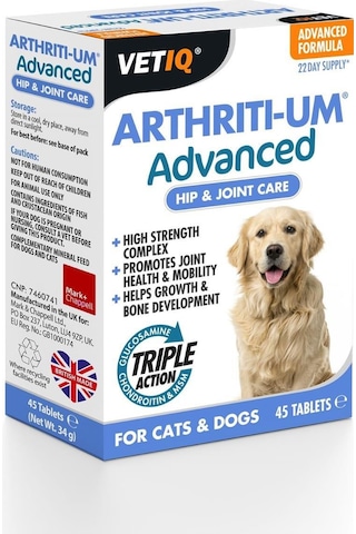 Vet Iq Arthiriti-um Kedi Ve Köpekler İçin Kalça Ve Eklem Bakımı 45 Tablet