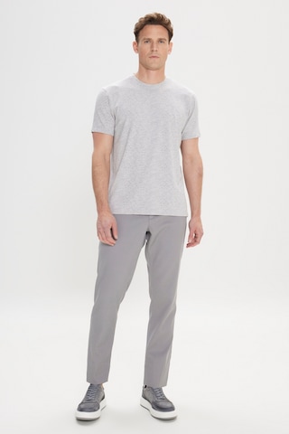 AC&Co / Altınyıldız Classics Erkek Grı Slim Fit Dar Kesim Bisiklet Yaka Pamuklu Kısa Kollu Tişört Gri