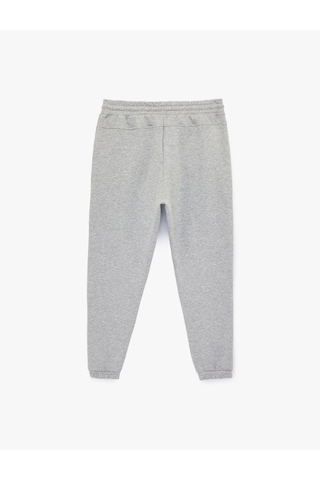 Koton Beli Bağcıklı Fermuarlı Cepli Şardonlu Jogger Eşofman Altı Gri 6wam40057mk Gri