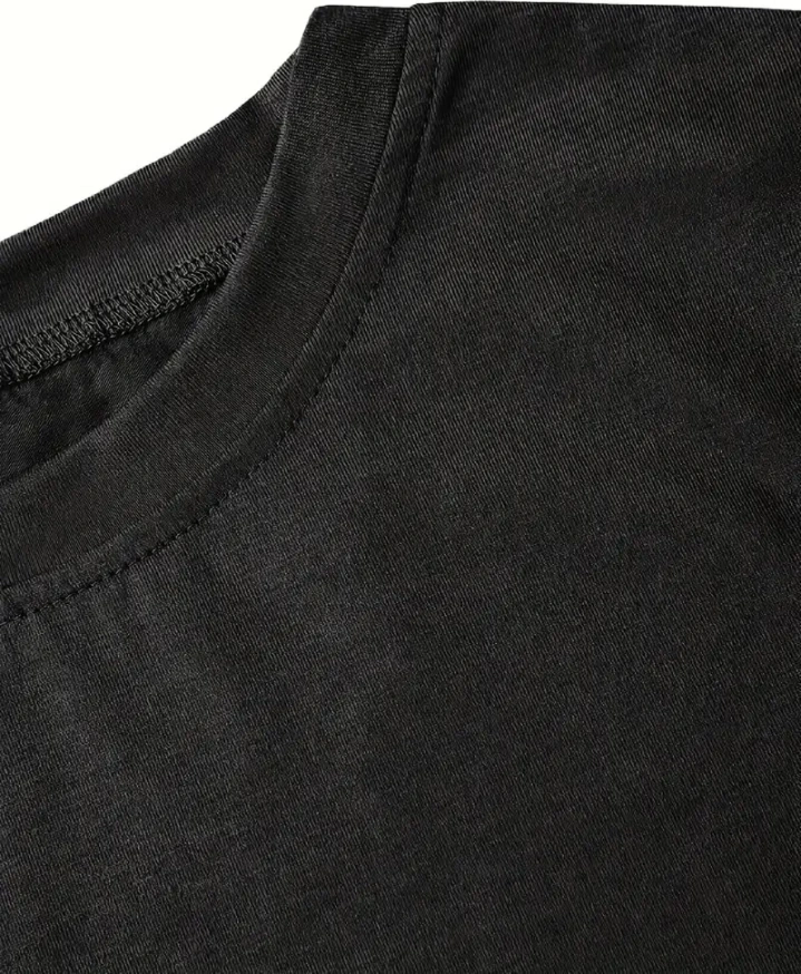 Amorluxe Fiyonk Baskılı Siyah Oversize Unisex T-shirt- Siyah