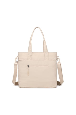Smart Bags Mikro Poly Kumaş Büyük Boy Kadın Omuz Çantası 3345 Bej