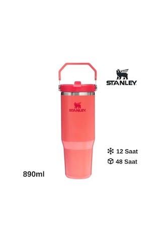 Stanley The Iceflow Flip Straw Pipetli Termos Bardak 0.89 Lt Matara Çok Renkli
