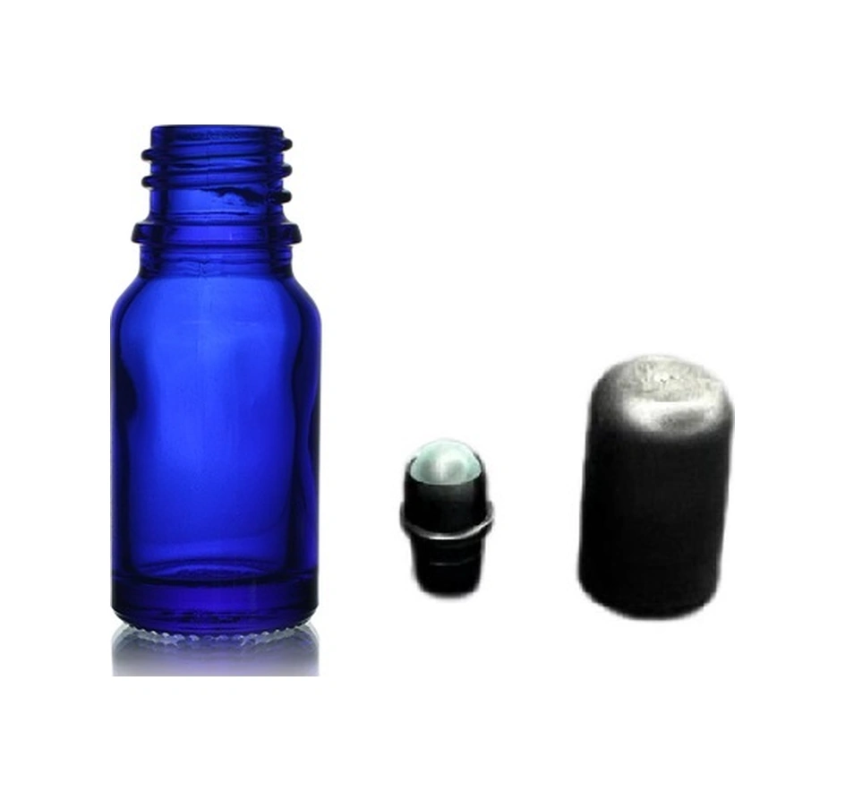 10ml Mavi Cam Şişe Roll-on Şişe, 50 Adet, Bilye Başlıklı Şişe, Cam Şişe, Roll-on Şişesi