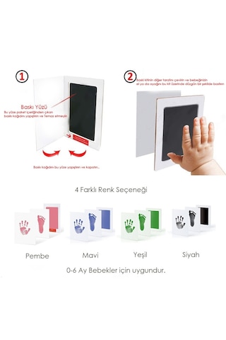 Bebek El Ve Ayak Izi Anı Baskı Seti Bebek Hediyelik