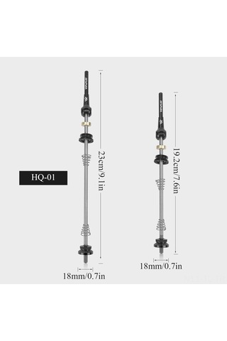Hombey Hq-01 Titanyum Alaşımlı Bisiklet Hızlı Çıkarma Kolu - Kırmızı Alüminyum Alaşımlı, Ön:19.2cm, Arka:23cm, 53g Çok Renkli
