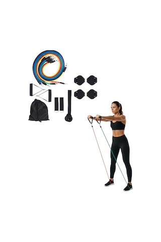 11 Parça Çok Fonksiyonlu Kapı Arkası Egzersiz Bandı Ev Tipi Spor