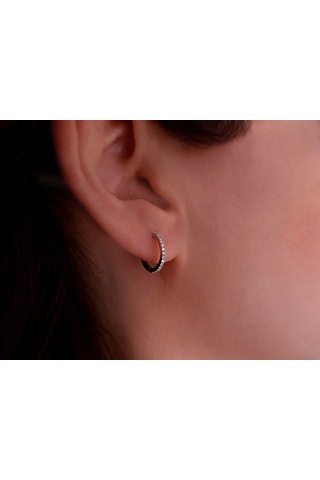 Sirius Pırlanta Taşlı Halka Küpe  0804E0060