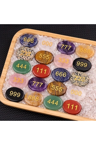 Willowhaven 10 Adet Karma Renk Şans Numeroloji Taşı - Meditasyon, Takı Yapımı, Dekorasyon