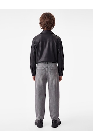 Koton Rahat Kesim Cep Detaylı Pamuklu Barrel Denim Pantolon Gri 7wkb40019td