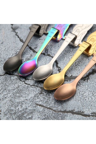 Reedark Deniz Kızı Desenli 304 Paslanmaz Çelik Uzun Saplı Çay Kaşığı - Kahve, Tatlı Ve İçecekler İçin Şık Mutfak Aksesuarı Diğer