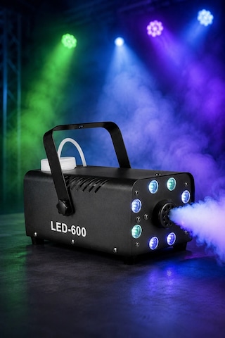 Hepu Fm03 Led Sis Makinası 600w Rgb Led Işıklı Uzaktan Kumandalı Sahne Efekt Cihazı