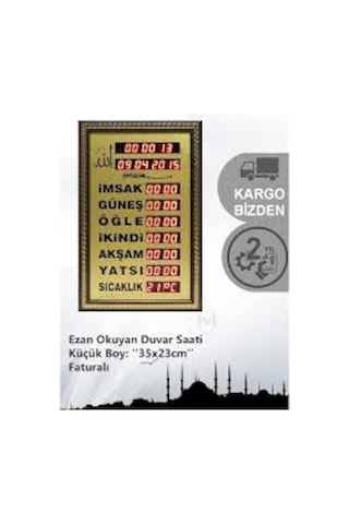 Odesan Vakitmatik Ezan Okuyan Cami Saati Isı Ölçer Mescit Boy
