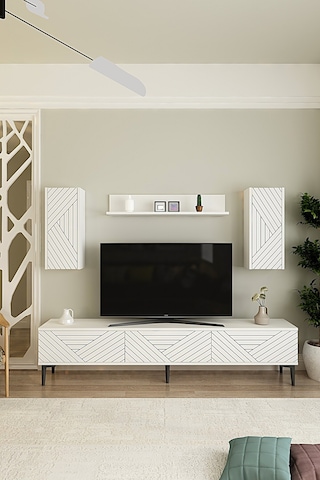 Tvr1802b - Ferrotvr180 Tv Ünitesi Takımı Beyaz 180cm Beyaz