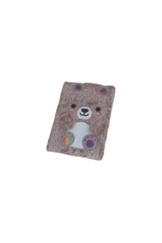 Panda Tasarımlı Çizgili Peluş Defter A5 Not Defteri Ebat: 20,5 Cm X 14,5 Cm Çok Renkli