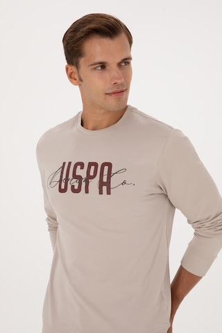 U.S. Polo Assn. Erkek Regular Fit Bisiklet Yaka Taş İnce Sweatshirt 50315570-VR049