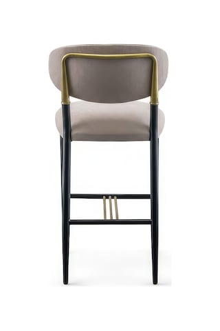 Elegance Kolçaksız Metal Bar Sandalyesi Siyah