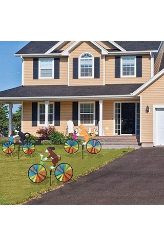 Trendooze Rüzgar Dönerli Çocuk Rüzgar Gülü: Renkli Hayvan Figürleri