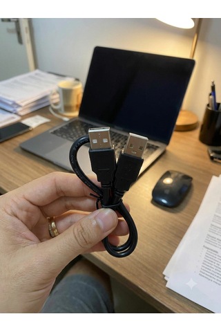 Usb Kablo 24awg 2.0 Type-a Uçlu Erkek Konnektör Data Ve Güç Kablosu 50 Cm Multimedya Kamera Modem Vs İçin Uygun