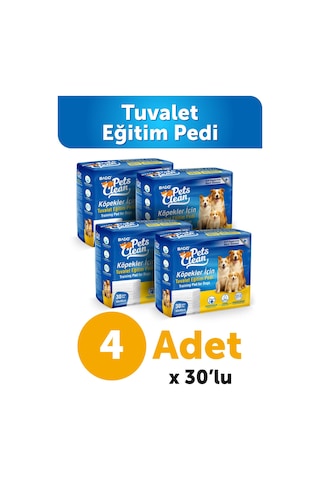 Pets Clean Eğitim Çiş Pedi 30lu 60 90cm 4'lü Paket