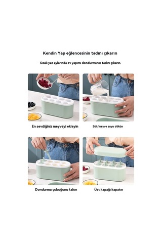 Novahub Dondurma Kalıbı Ev Kullanımı, Pratik Model Çok Renkli