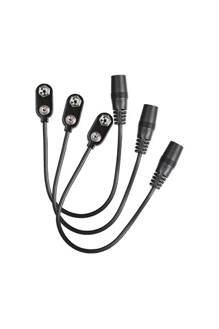 Yaozixa Gitar Pedalı Pil Dönüştürücü Kablosu 9v - 2.1x5.5mm Feme Bağlantı - 20cm Uzunluk - 3 Adet Paket