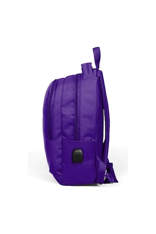 Coral High Okul Ve Beslenme Çantası Seti - Kız Çocuk Mor - Usb Soketli