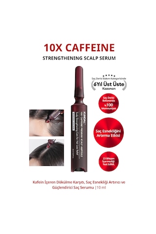 Kafein İçeren Dökülme Karşıtı, Güçlendirici Saç Serumu Kundal 10x Caffeine Strengthening Scalp Serum