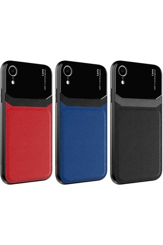 Apple Uyumlu iPhone Xr 6.1 Kılıf Zore Emiks Kapak Lacivert