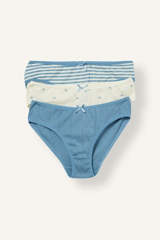 Defacto Fiyonk Detaylı Desenli Penye 3lü Slip Külot Kız Çocuk I8686a826auwt34 Beyaz-wt34