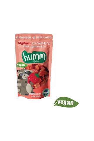 Humm Organik Çilekli Vegan Mini Küpler 30gr