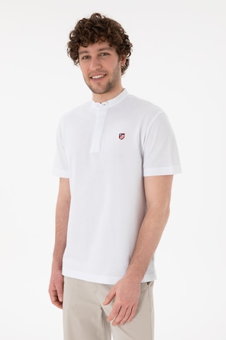 U.S. Polo Assn. Erkek Regular Fit Hakim Yaka Beyaz Basic Tişört 50305914-VR013
