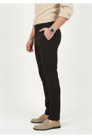 Deepsea Erkek Kahve Modern Fit Likralı Kumaş Pantolon Günlük & Ofis Kullanımı 2602020 Kahverengi