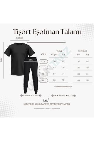 Uyguntarz Unisex Beatiful Soul Tasarım Basklı Tshirt Eşofman Takımı Turuncu